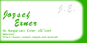 jozsef exner business card